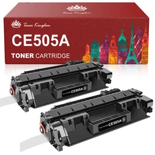 2Pack Black CE505A Toner Cartridge For HP 05A LaserJet P2035 P2035n P2055dn