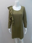 VERONIKA MAINE KHAKI PONTE DRESS SIZE 12     (#O584)