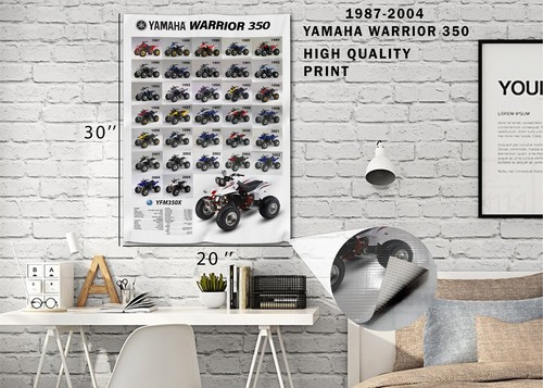 Póster Yamaha Warrior 350 Generations Banner 1987-2004 YFM350X impresión arte - Imagen 2 de 2