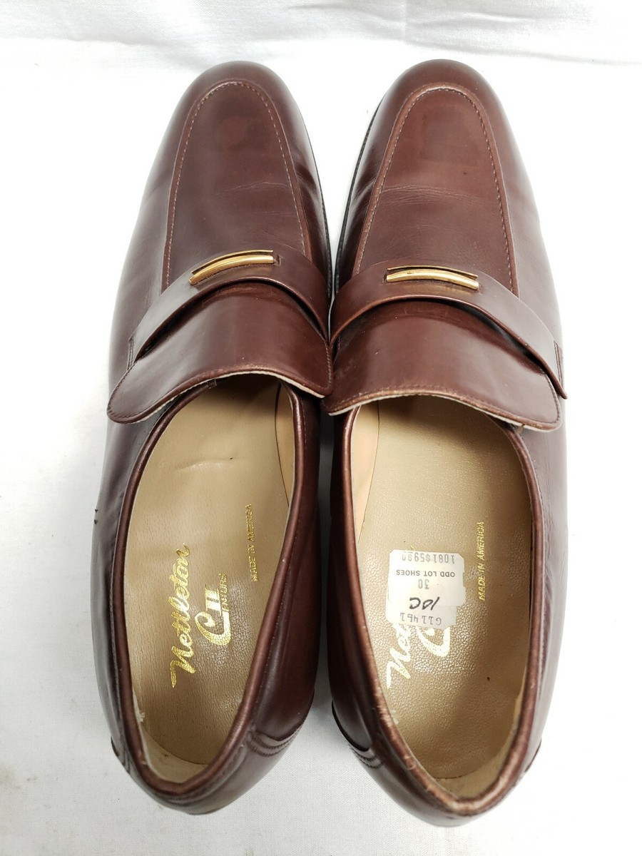 Vintage NETTLETON Century II Brown Loafers Mens Shoes 10 C 