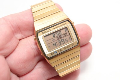 Vintage 1980s Seiko A939 Alarm Chrono Digital Watch LCD Works Gold Tone 4  Repair | eBay