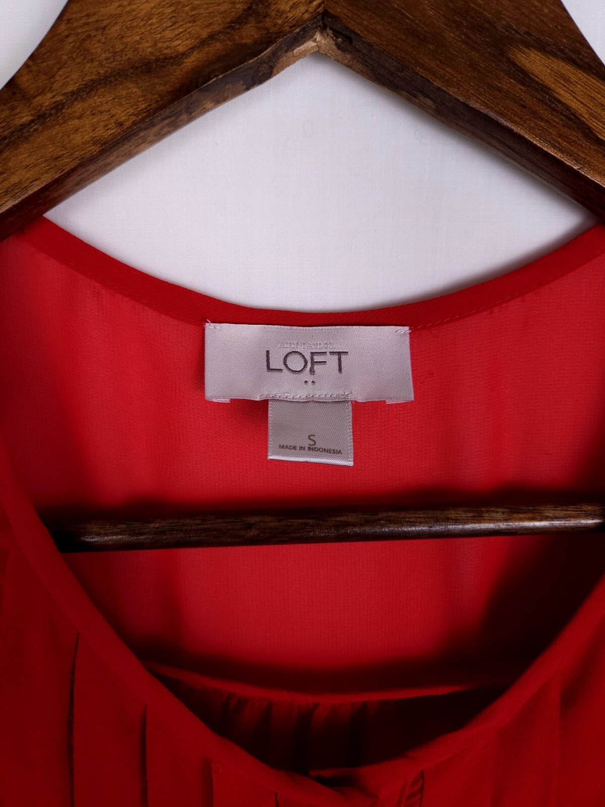 Ann Taylor Loft Solid Red Button-Up Long Sleeve P… - image 2