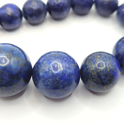 Modern Lapis Lazuli Blue Beaded Professional Career Necklace Silver Tone 20 Inch - Picture 21 of 24