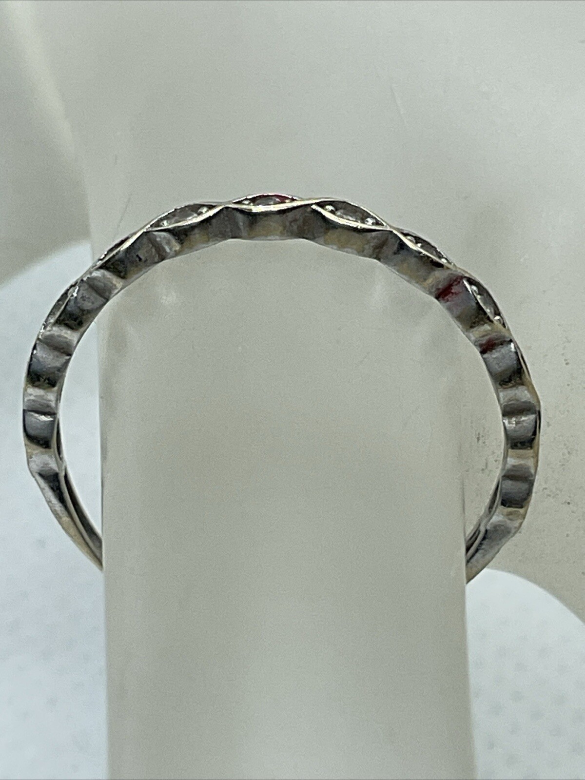 Solid 18K (750) Two Tone Gold CZ STACKABLE Ladies… - image 12