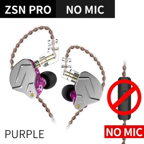 KZ ZSN Pro IEM Earphones Dynamic Hybrid Driver Balanced Armature Wired Earbuds D - Zdjęcie 11 z 12