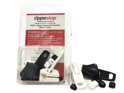 2 YKK Vislon #10 Slider Pull type Plastic AUTOMATIC LOCK Top Stoppers ZIP KIT 