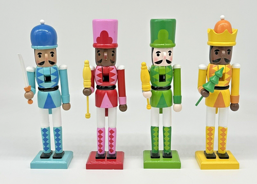 NUTCRACKERS TARGET SET OF 4 COLORFUL AS A RAINBOW 2021 Wondershop