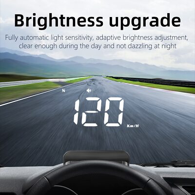 Auto HUD GPS Messgerät Head Up Display Tacho Geschwindigkeitskompass Übergeschwindigkeit Alarm