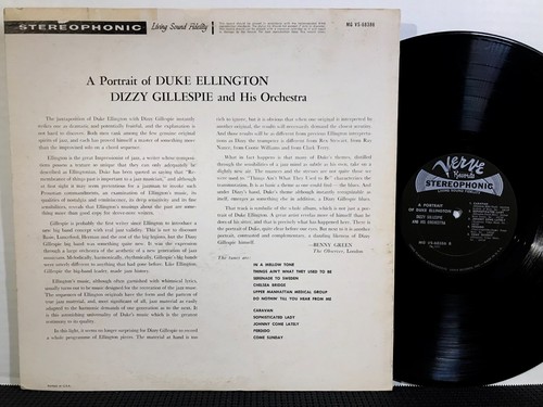 DIZZY GILLESPIE A Portrait Of DUKE ELLINGTON LP VERVE STEREO DG 1960 Jazz - Picture 2 of 2