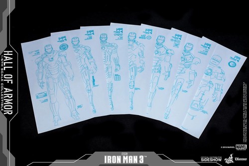 1/6 Maßstab Iron Man 3 Hall of Armor einzelnes Zubehör heißes Spielzeug 904263 - Bild 5 von 6