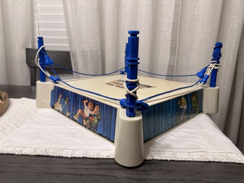 VINTAGE 1985 LJN WWF WRESTLING SUPERSTARS SLING EM FLING EM WRESTLING RING - Picture 6 of 8