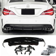 ? DIFFUSOR + AUSPUFFBLENDEN CHROM FÜR MERCEDES CLA-KLASSE C117 X117 45 AMG OPTIK ? DIFFUSOR + AUSPUFFBLENDEN CHROM FÜR MERCEDES CLA-KLASSE C117 X117 45 AMG OPTIK