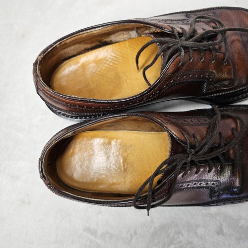 Florsheim Imperial Dress Shoes Mens 8D Brown Leather 93602 Longwing Vintage USA - Picture 6 of 13