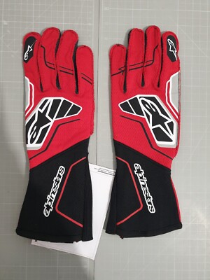 Alpinestars Tech-1 ZX V4 Handschuhe Erwachsene FIA/SFI Black Red (XXL)