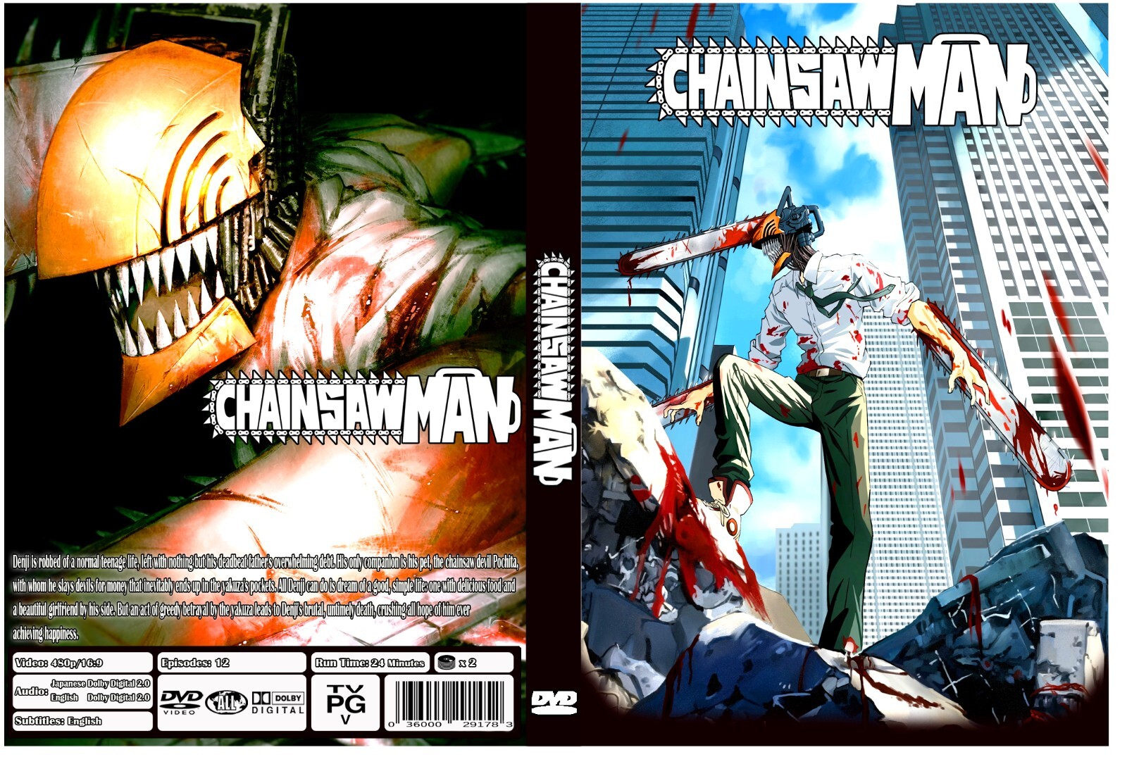 Chainsaw Man Serie Anime Episodios 1-12 Doble Audio Inglés/Japonés