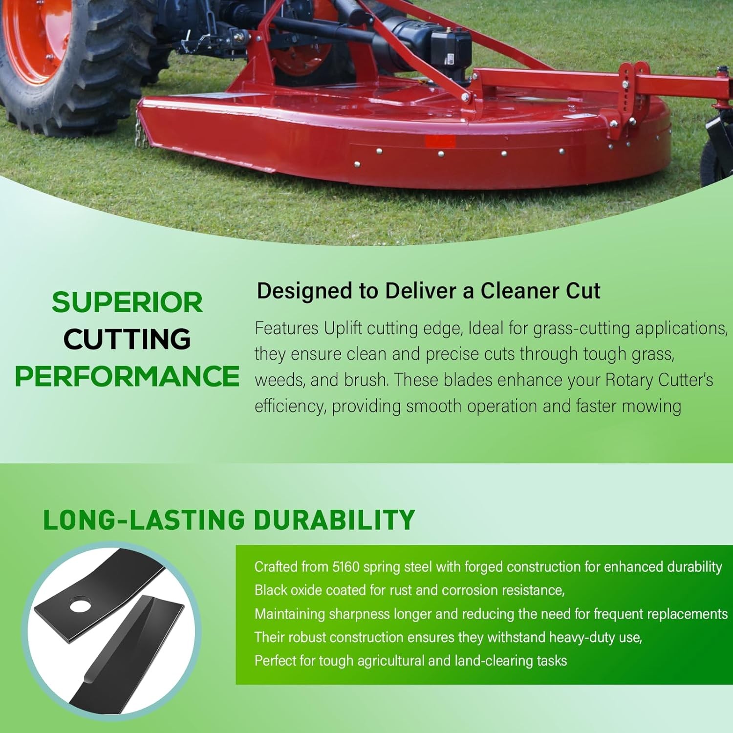 7556 Blade Replacement for Bush Hog Rotary Cutter Blades 27" x3/4" Lawn Mower