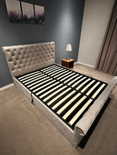 Aspire Chesterfield Ottoman Storage Bed - King size (Grey)