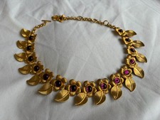 SONIA PETROFF RETRO FLOWER NECKLACE - TOPAZ
