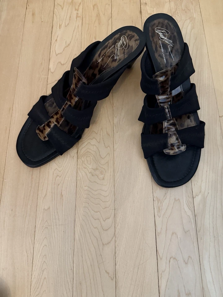 De Colección Donald J Pliner Tela con Tiras Diapositivas con Vinilo Estampado Animal Para Mujer’s 11 Foto 2 de 4