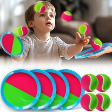 Toss and Catch Ball Game Set, Beach Outdoor Toys for Kids Boys with Paddle, B...