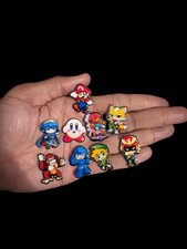 NES Video Game Character Shoe Charm Set - Fits Crocs, Clogs And Wristbands