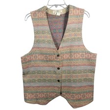 Orvis Vintage Southwestern Style Vest Cotton Blend USA Made Sleeveless Size XL
