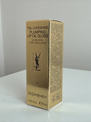 2025 YSL Loveshine Plumping LIP OIL GLOSS (#5-California Sunshine) .2oz/6ml NEW