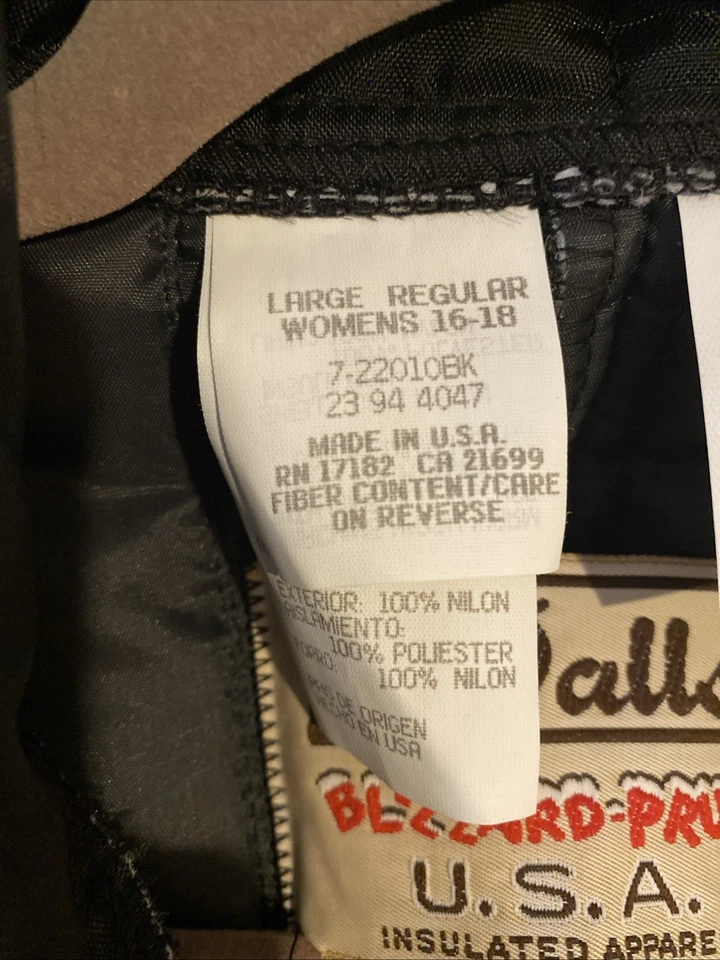 Monos de colección Walls Blizzard-Pruf para mujer L negros aislados con cinturón esquí para nieve Foto 3 de 4
