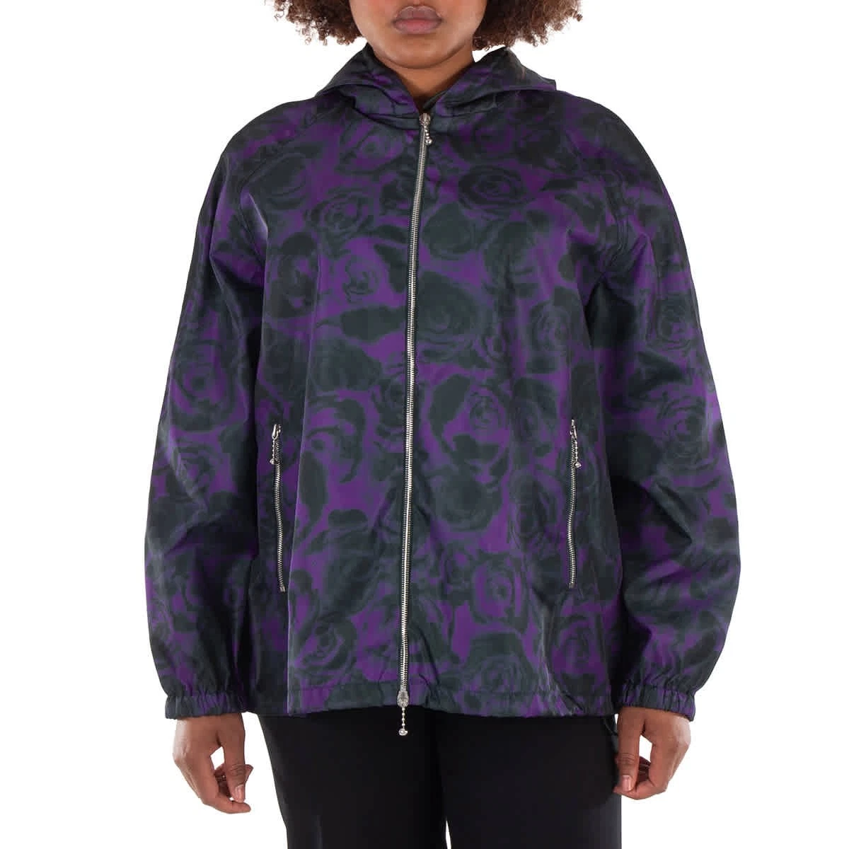Burberry Rose Print Nylon Jacket