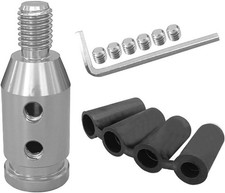 Universal Car Gear Shift Knob Adapter, M10x1.5 Aluminum Alloy Ge Color: Silver