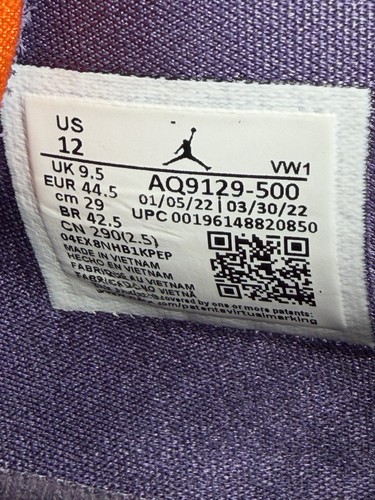 Air Jordan 4 Canyon Purple Retro Size 12 Womens (10.5M) Sneakers AQ9129-500 - Picture 9 of 10