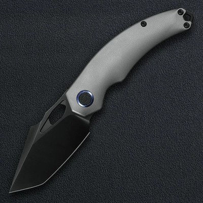 Kunwu Knives Poon Padre Folding Knife 3.38'' S90V Steel Blade Titanium Handle