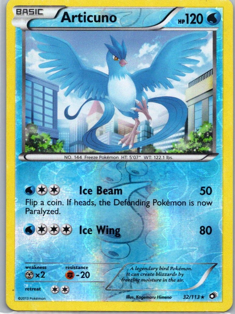 Pokemon TCG Articuno 32/113 Legendary Treasures Rev Holo LP