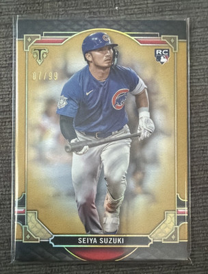 2022 Topps Triple Threads - Seiya Suzuki #48 - Gold /99 - Chicago Cubs