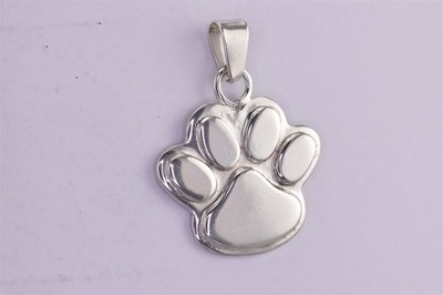 Sterling Silber 36 mm x 34 mm Maß Hundepfote 925 Mex Anhänger