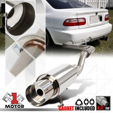 Ss Catback Exhaust System 4.5 Muffler Tip For 92-00 Honda Civic 2dr4dr Emej