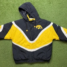 VTG 90's - Iowa Hawkeyes Puffer Hood Winter Jacket/Coat - Apex One - Men's Large