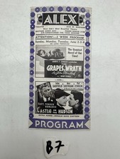 Alex Theatre June Program Handbill Chicago Illinois The Grapes of Wrath