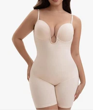 Decorus Backless Shapewear Bodysuit For Women: Low Back Shapewear Tummy Control