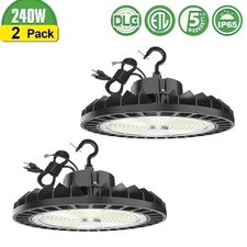 Newest High Bay LED Shop Lights 240W,36000lm Commercial Warehouse Lighting-2Pack