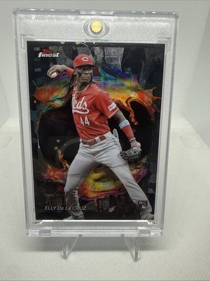 Rookie! Elly De La Cruz 2024 Topps Finest RARE! BLACK Refactor /10!!