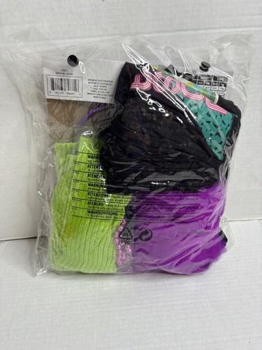 80s Costume Set Funky Punk Valley Girl Dancer Halloween Colorful Adult Large New - Picture 4 of 8