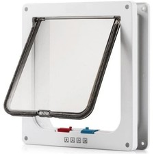 Large Cat Door Outer Size 9.9" X 9.2" 4 Way Locking Cat Flap Door Interior New