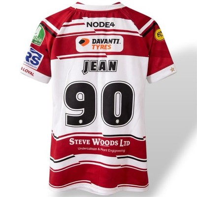 2025/26 WIGAN WARRIORS #90 JEAN LEAGUE RUGBY HOME JERSEY SHIRT KAPPA SIZE XL MEN