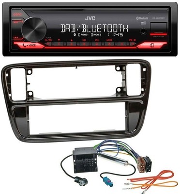 JVC Bluetooth USB DAB MP3 Autoradio für VW Up AA AAN 2011-2016 piano black