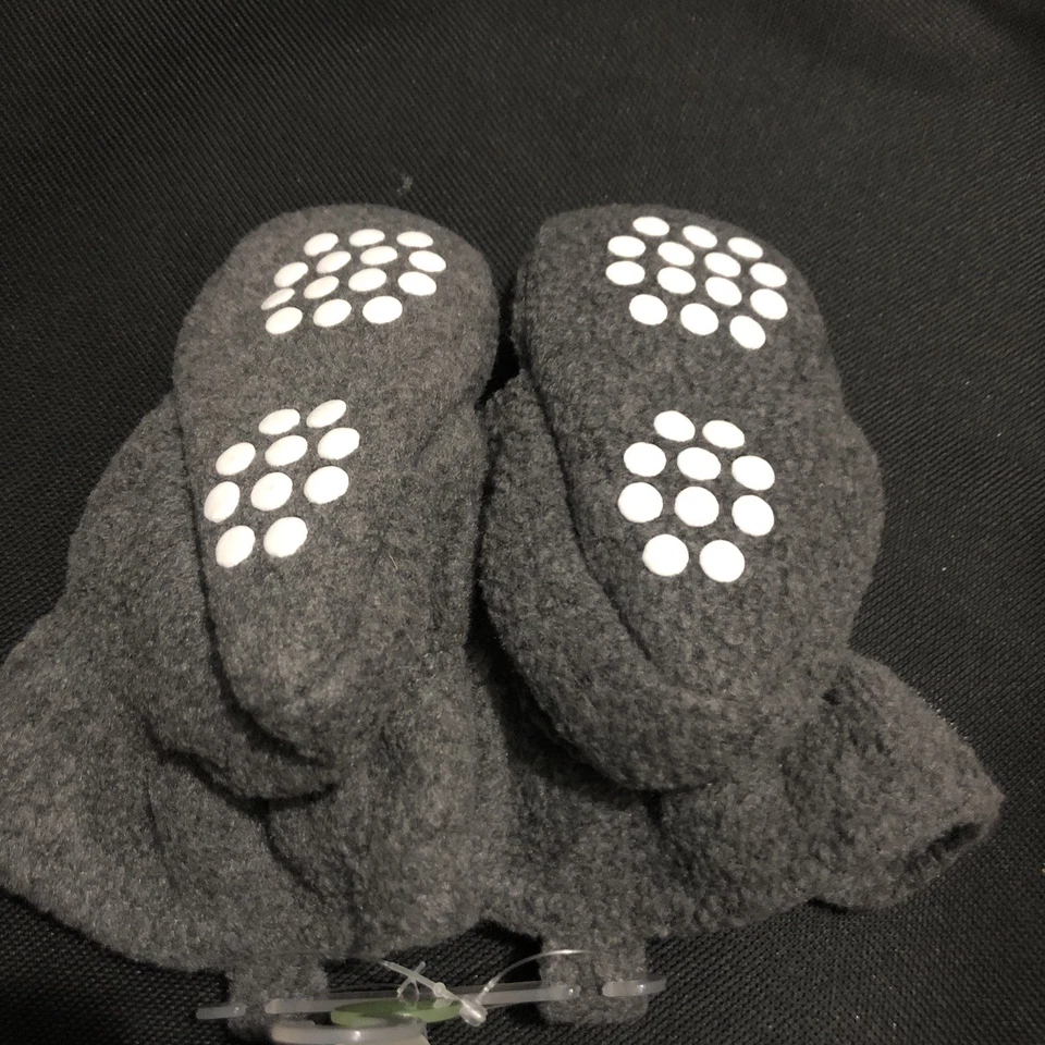 Luvable Friends Cozy Booties - Charcoal - XL= 18-24 Months - Image 2 of 2