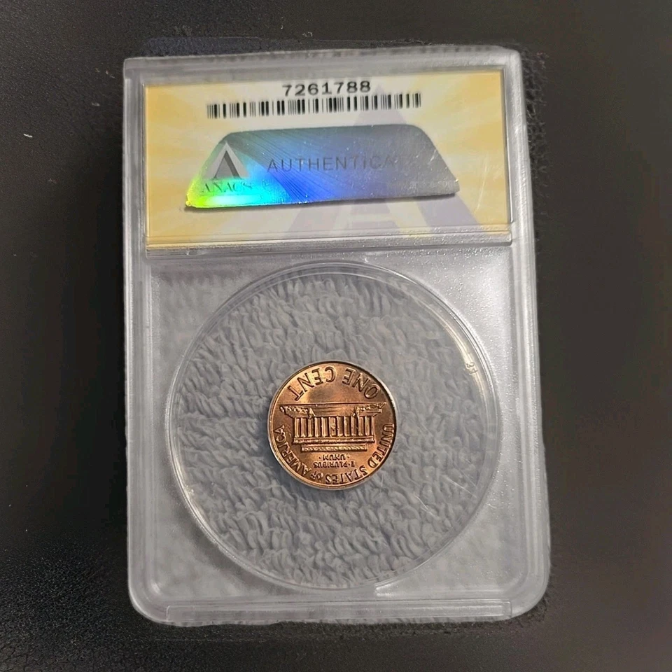 1969 Lincoln Cent DDO-003 ANACS MS65 RB – Rare Double Die Obverse Error – Brilli - Image 2 of 4