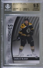 2017-18 SP Game Used Authentic Rookies 44/73 Charlie McAvoy BGS 9.5 GEM MINT y1d