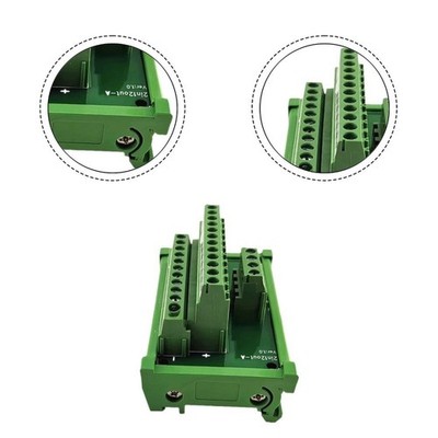2 Input 12 Output Power Terminal Block with For DIN Rail 35mm Mount Compatible
