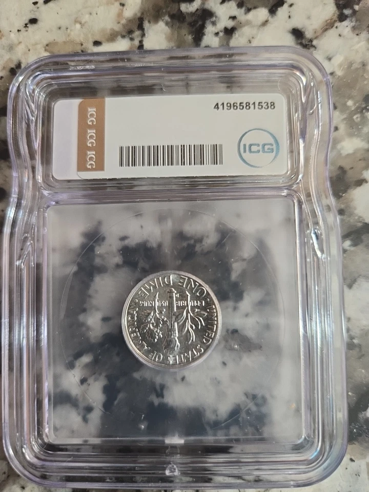 1964 D ICG MS65 10c Original Mint State 90% Silver Roosevelt Dime - Image 2 of 2